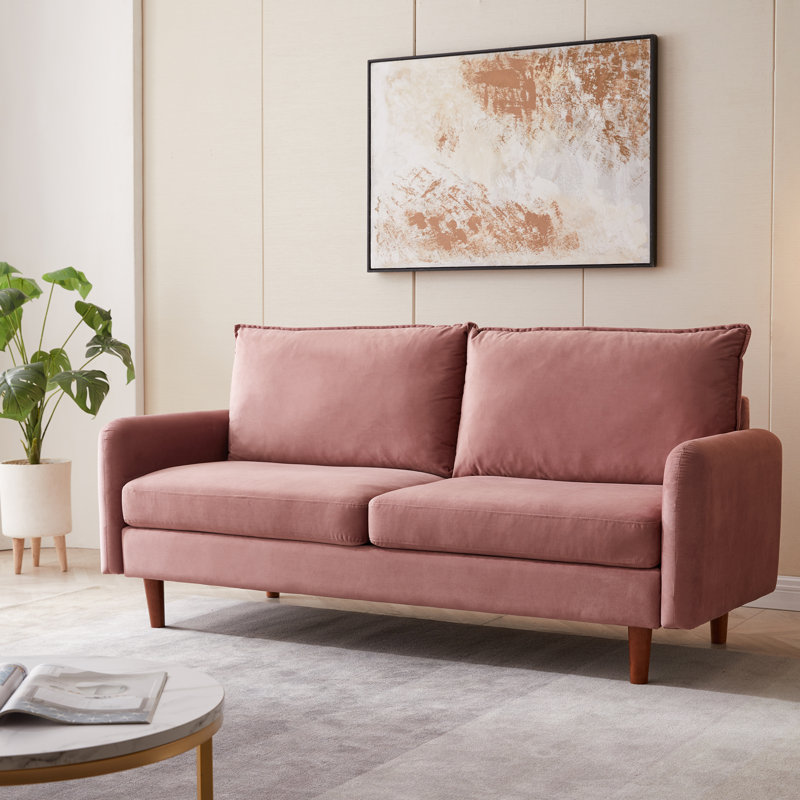 68.80 Velvet Loveseat Pink Velvet